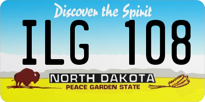 ND license plate ILG108