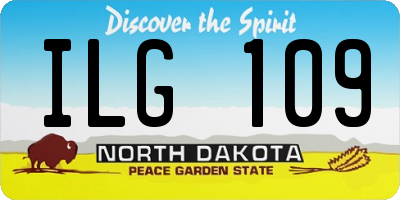 ND license plate ILG109