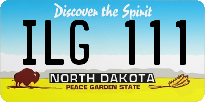 ND license plate ILG111