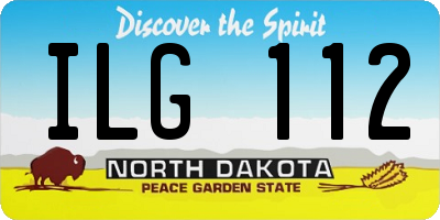 ND license plate ILG112