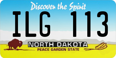 ND license plate ILG113