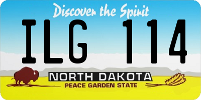 ND license plate ILG114