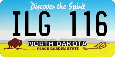 ND license plate ILG116