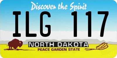 ND license plate ILG117