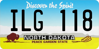 ND license plate ILG118