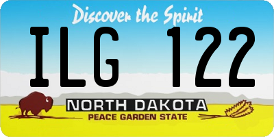 ND license plate ILG122