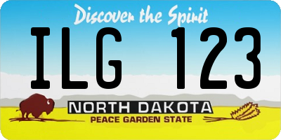 ND license plate ILG123