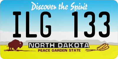 ND license plate ILG133