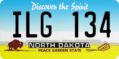 ND license plate ILG134
