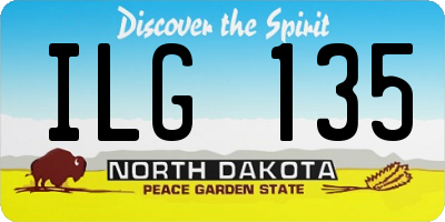 ND license plate ILG135