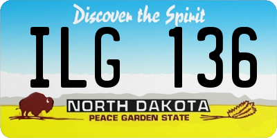 ND license plate ILG136