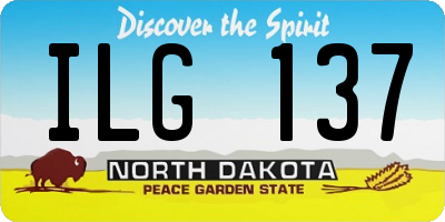 ND license plate ILG137
