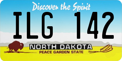 ND license plate ILG142