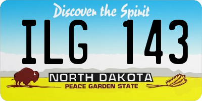 ND license plate ILG143