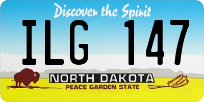 ND license plate ILG147