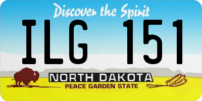 ND license plate ILG151
