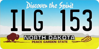 ND license plate ILG153