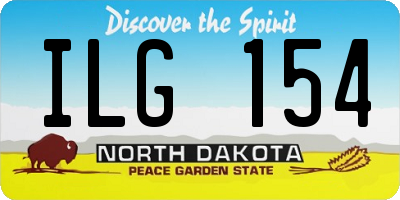 ND license plate ILG154