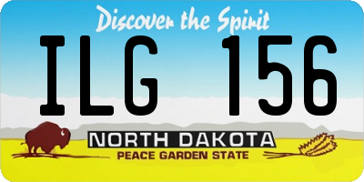 ND license plate ILG156