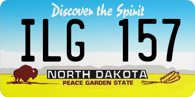 ND license plate ILG157