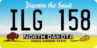 ND license plate ILG158