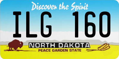 ND license plate ILG160