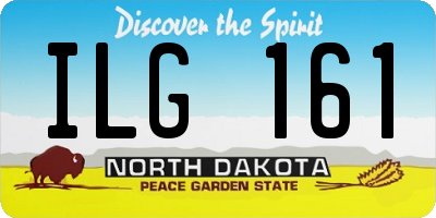 ND license plate ILG161