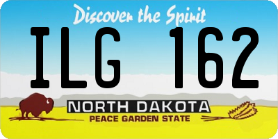 ND license plate ILG162