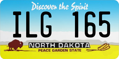 ND license plate ILG165