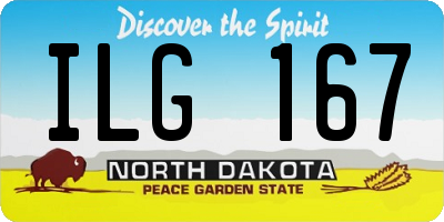 ND license plate ILG167