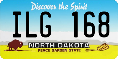 ND license plate ILG168