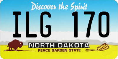 ND license plate ILG170