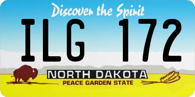 ND license plate ILG172