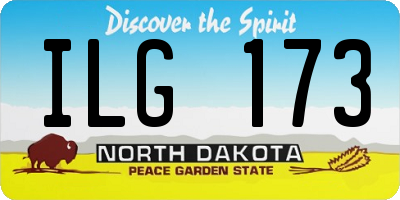 ND license plate ILG173