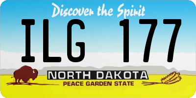 ND license plate ILG177