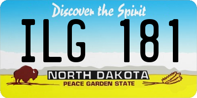 ND license plate ILG181