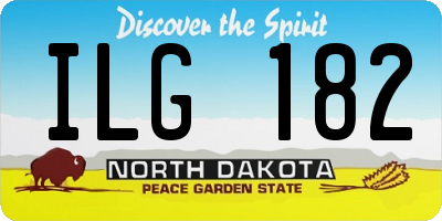 ND license plate ILG182