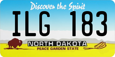 ND license plate ILG183