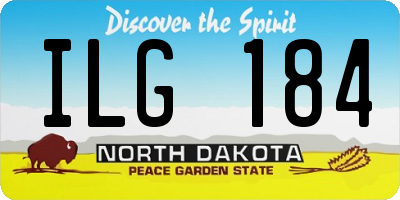 ND license plate ILG184