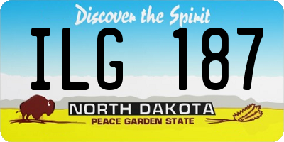 ND license plate ILG187