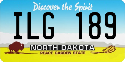 ND license plate ILG189