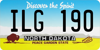 ND license plate ILG190