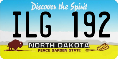 ND license plate ILG192
