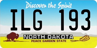 ND license plate ILG193