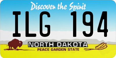 ND license plate ILG194