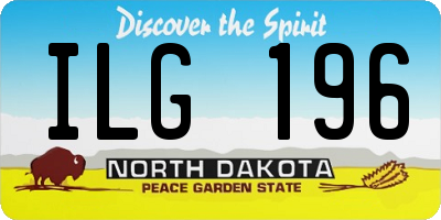 ND license plate ILG196