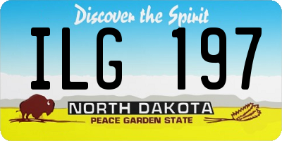 ND license plate ILG197