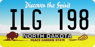 ND license plate ILG198