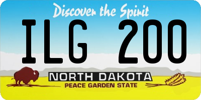 ND license plate ILG200