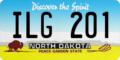 ND license plate ILG201